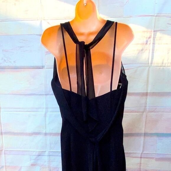 Woman’s black Inna Chiffon NWT sz 10 dress by Wtoo - Picture 2 of 9